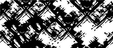 Grunge üst üste biniyor. Soyut siyah-beyaz vektör arkaplanı. Çatlak, leke ve noktalarda kirli desenli tek renkli klasik yüzey. Karanlık korku tarzında eski bir duvar.