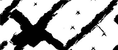 Grunge üst üste biniyor. Soyut siyah-beyaz vektör arkaplanı. Çatlak, leke ve noktalarda kirli desenli tek renkli klasik yüzey. Karanlık korku tarzında eski bir duvar.