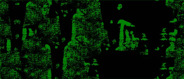 Yeşil ve siyah bir arka plan ve sandalyede oturan bir adam.