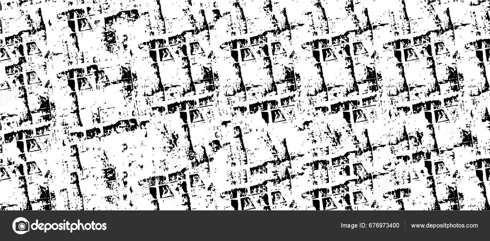 Black White Geometric Pattern Vector Illustration Stock Vector by