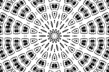 Vektör Dikişsiz siyah beyaz etnik desen 