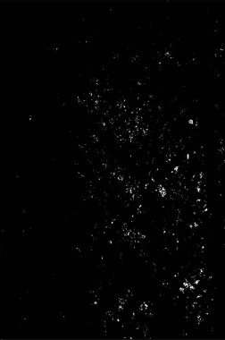 Grunge üst üste biniyor. Soyut siyah-beyaz vektör arkaplanı. Çatlaklarda, noktalarda, noktalarda kirli desenli tek renkli vintage yüzey. 