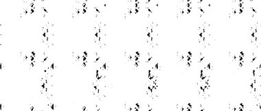 Grunge üst üste biniyor. Soyut siyah-beyaz vektör arkaplanı. Çatlaklarda, noktalarda, noktalarda kirli desenli tek renkli vintage yüzey. 