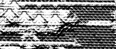 Grunge üst üste biniyor. Soyut siyah-beyaz vektör arkaplanı. Çatlak, leke ve noktalarda kirli desenli tek renkli klasik yüzey. Karanlık korku tarzında eski bir duvar.