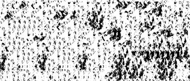 Grunge üst üste biniyor. Soyut siyah-beyaz vektör arkaplanı. Çatlak, leke ve noktalarda kirli desenli tek renkli klasik yüzey. Karanlık korku tarzında eski bir duvar.