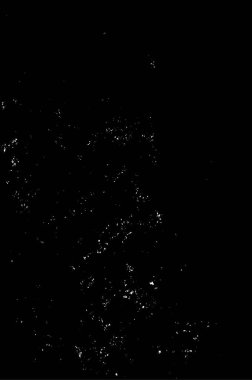 Grunge üst üste biniyor. Soyut siyah-beyaz vektör arkaplanı. Çatlak, leke ve noktalarda kirli desenli tek renkli klasik yüzey. Karanlık korku tarzında eski bir duvar.