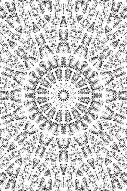 Çember geometrik şekilli kusursuz desen, mandala, vektör illüstrasyonu