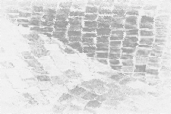 Grunge üst üste biniyor. Soyut siyah-beyaz vektör arkaplanı. Çatlaklarda, noktalarda, noktalarda kirli desenli tek renkli vintage yüzey. 