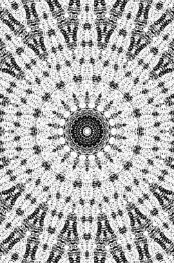 Çember geometrik şekilli kusursuz desen, mandala, vektör illüstrasyonu