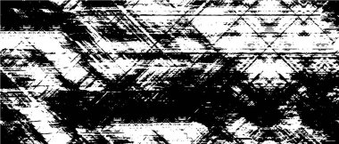 Grunge üst üste biniyor. Soyut siyah-beyaz vektör arkaplanı. Çatlak, leke ve noktalarda kirli desenli tek renkli klasik yüzey. Karanlık korku tarzında eski bir duvar.