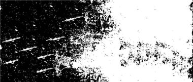 Grunge üst üste biniyor. Soyut siyah-beyaz vektör arkaplanı. Çatlak, leke ve noktalarda kirli desenli tek renkli klasik yüzey. Karanlık korku tarzında eski bir duvar.