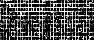 Grunge üst üste biniyor. Soyut siyah-beyaz vektör arkaplanı. Çatlak, leke ve noktalarda kirli desenli tek renkli klasik yüzey. Karanlık korku tarzında eski bir duvar.