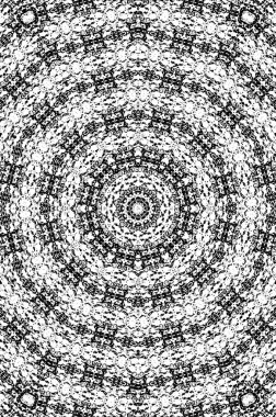 Çember geometrik şekilli kusursuz desen, mandala, vektör illüstrasyonu