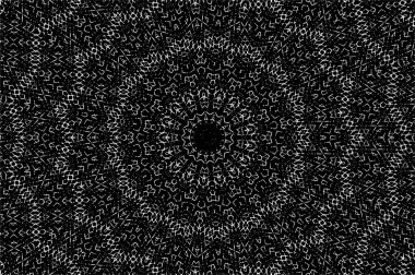 Soyut arkaplan. monokrom dokusu. Beyaz arkaplanda siyah ve beyaz dairesel arkaplan.