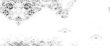 Grunge üst üste biniyor. Soyut siyah-beyaz vektör arkaplanı. Çatlaklarda, noktalarda, noktalarda kirli desenli tek renkli vintage yüzey.