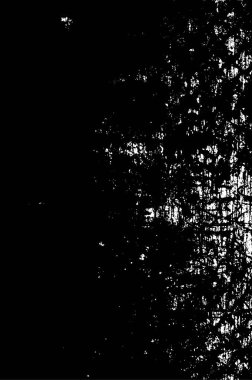 Grunge üst üste biniyor. Soyut siyah-beyaz vektör arkaplanı. Çatlaklarda, noktalarda, noktalarda kirli desenli tek renkli vintage yüzey.