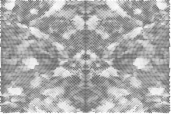 Abstrakter Schwarzweißer Hintergrund Mit Punkten Retro Hintergrund Vektorillustration — Stockvektor