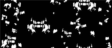 Sert, çizik, sıçramış grunge desenli fırça darbeleri. Dokuları üst üste koy. Siyah-beyaz boyanmış kağıt dokusu. Skeç grunge tasarımı. Poster, kapak, afiş, taklit, çıkartma düzeni için kullan