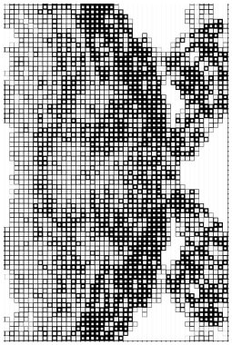 kare desenli soyut geometrik illüstrasyon.