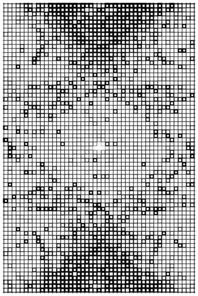 Abstrakte Schwarz Weiße Pixeltapete — Stockvektor