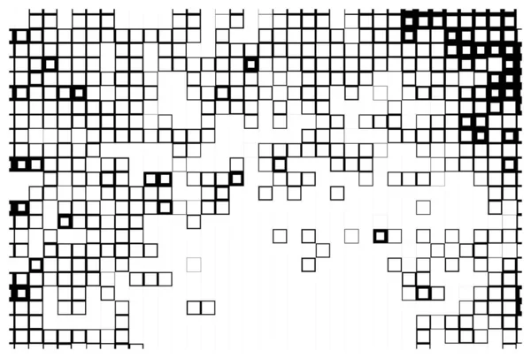 Abstract Zwart Wit Pixel Behang — Stockvector
