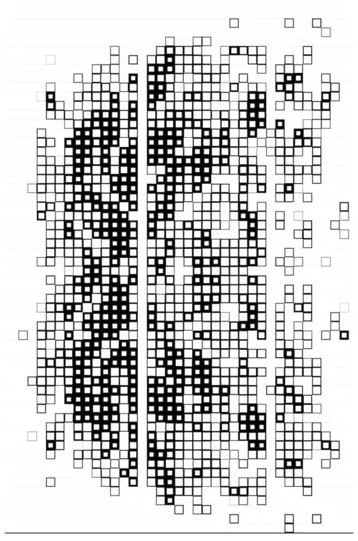 Abstrakter Hintergrund Mit Pixeln Schwarz Weiße Tapete — Stockvektor