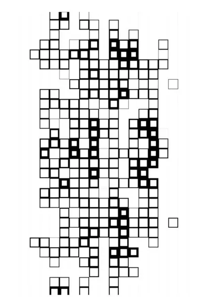 Abstracte Achtergrond Met Pixels Zwart Wit Behang — Stockvector