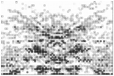Yarım tonluk piksel monokrom geometrik mozaik arkaplan
