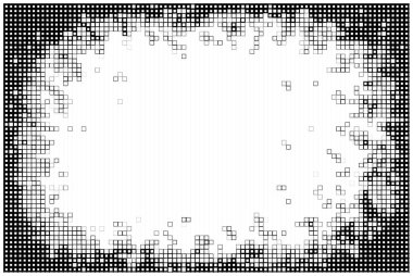 Yarım tonluk piksel monokrom geometrik mozaik arkaplan