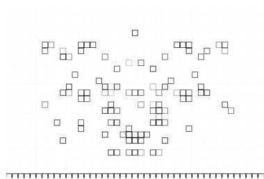 Yarım tonluk piksel monokrom geometrik mozaik arkaplan