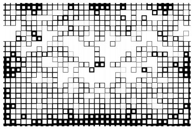 Yarım tonluk piksel monokrom geometrik mozaik arkaplan