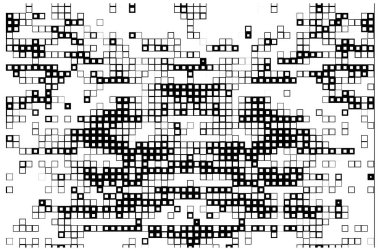 Yarım tonluk piksel monokrom geometrik mozaik arkaplan