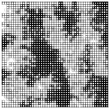 Yarım ton pikselli tek renkli geometrik arkaplan