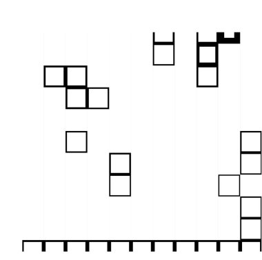 Yarım ton pikselli tek renkli geometrik arkaplan