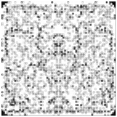 Yarım ton siyah ve beyaz geometrik desen.