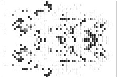 Dijital kareli broşür. küçük piksel arkaplanı