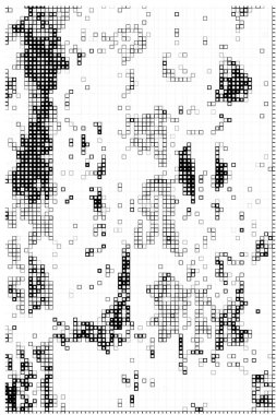 Yarım ton siyah ve beyaz geometrik desen.