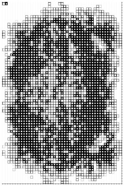 Siyah beyaz pikselli soyut duvar kağıdı. Dijital kareli arkaplan. 