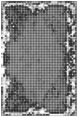 Dijital kareli broşür. küçük piksel arkaplanı