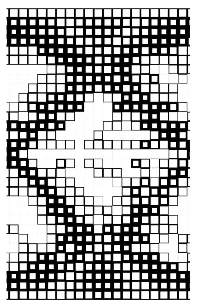 Texture Grunge Abstraite Papier Peint Pixel Noir Blanc — Image vectorielle