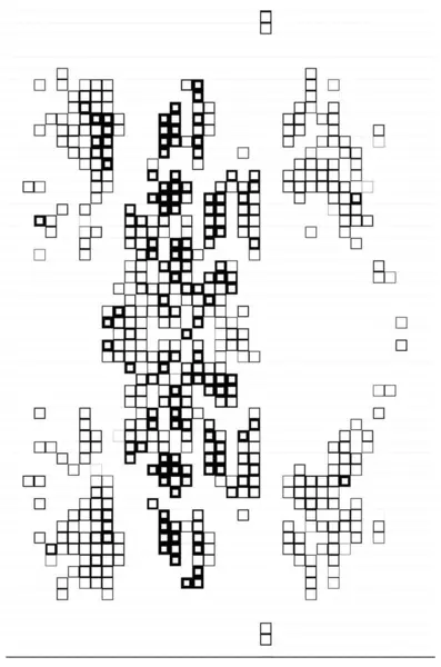 ピクセルによる抽象的な背景 黒と白の壁紙 — ストックベクタ