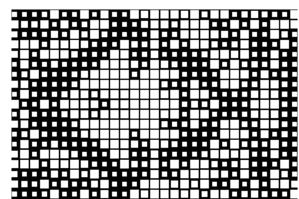 Dotted Pixel Abstract Monochrome Background — Stock Vector