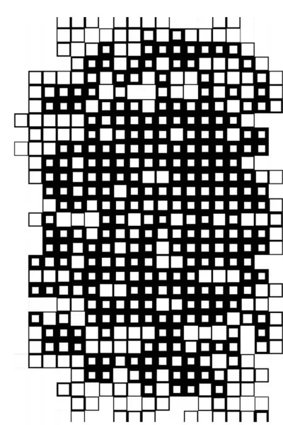 Elvont Háttér Pixelekkel Fekete Fehér Tapéta — Stock Vector
