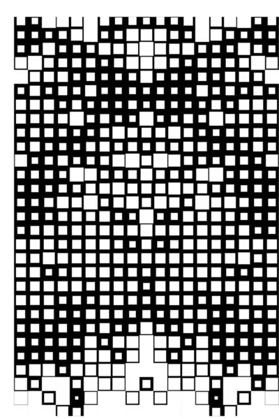 Pixel Monochromatické Geometrické Mozaiky Pozadí — Stockový vektor