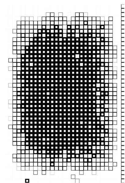 Abstract Oppervlak Met Digitale Vierkanten Behang Met Pixels — Stockvector