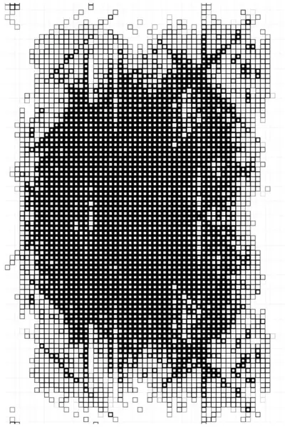 Abstract Oppervlak Met Digitale Vierkanten Behang Met Pixels — Stockvector
