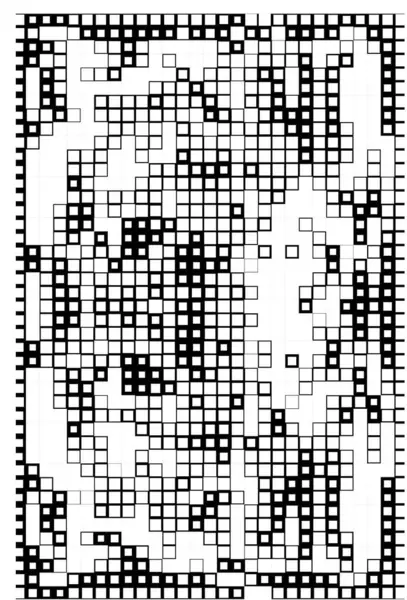 小さなピクセルが付いているパターン デジタル正方形の表面 — ストックベクタ