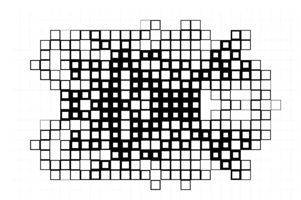 Абстрактная Поверхность Цифровыми Квадратами Обои Пикселями — стоковый вектор