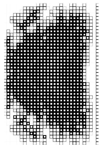 デジタル正方形の抽象的な表面 ピクセルが付いている壁紙 — ストックベクタ