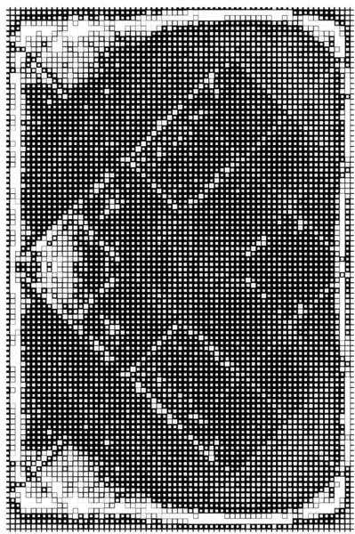 Flyer Mit Kleinen Pixeln Oberfläche Mit Digitalen Quadraten — Stockvektor